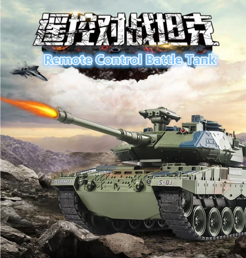 

47CM 1:18 Scale Germany 2A6 Russia T90 main Battle RC Tank 789 2.4G Smoke And Bullet Lanuch Army Battle Model Military Tank Toy