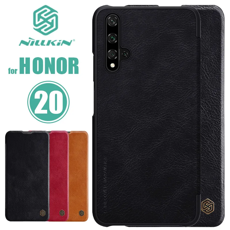 Huawei Honor 20 чехол Nillkin Qin Флип кожаный чехол роскошный бизнес Honor20 Тонкий чехол для телефона для huawei Honor 20 Nilkin задняя крышка
