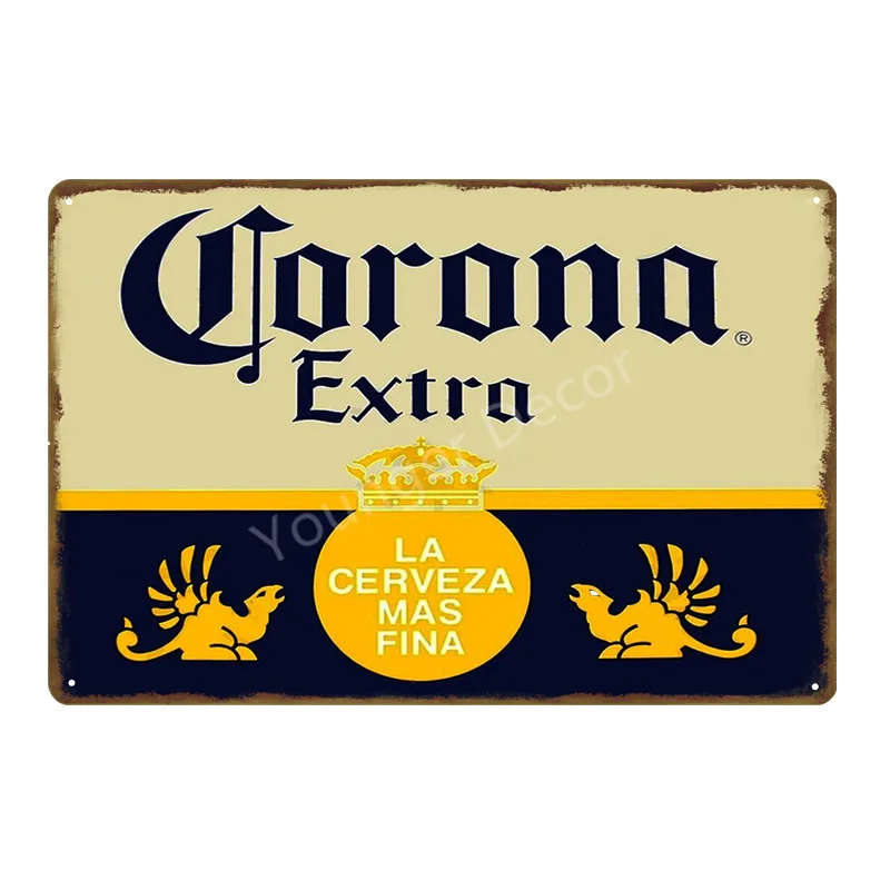 Corona Экстра пивной Плакат Металлические оловянные вывески Ретро наклейки на стену для бара паба кафе украшения художественная доска винтажный домашний декор YD050 - Цвет: YD1131D
