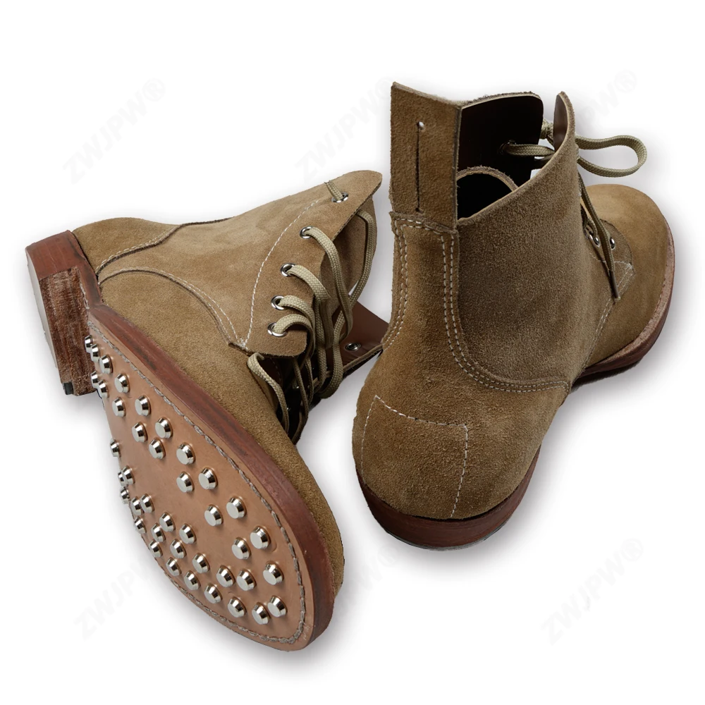 WW2 HIGH QUALITY Boots Made Of Pure Cowhide Bottom Nail Hoof