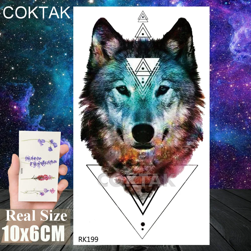 CRK199 Акварельный цветок реалистичные Временные татуировки стикер с лавандой для женщин татуировки боди-арт ноги лист DIY водонепроницаемый татуировки наклейка - Цвет: CRK199