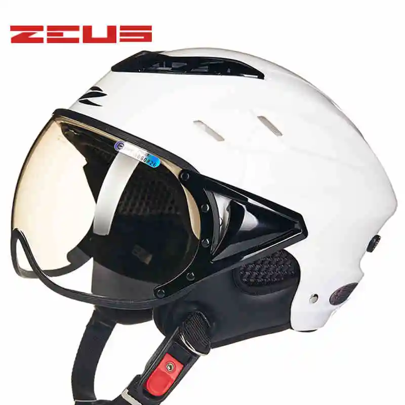 Мотоциклетный шлем ZEUS 125B HD большой козырек для электроскутеров и квадроциклов