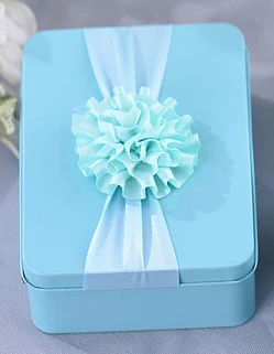 tiffany rectangle 15 шт./лот, жестяная Свадебная коробка для конфет, сердце/Круглый/квадратный/прямоугольник, 4 формы на выбор, креативная коробка для конфет с подсолнухом, вечерние коробки для конфет, подарочная коробка - Цвет: tiffany rectangle