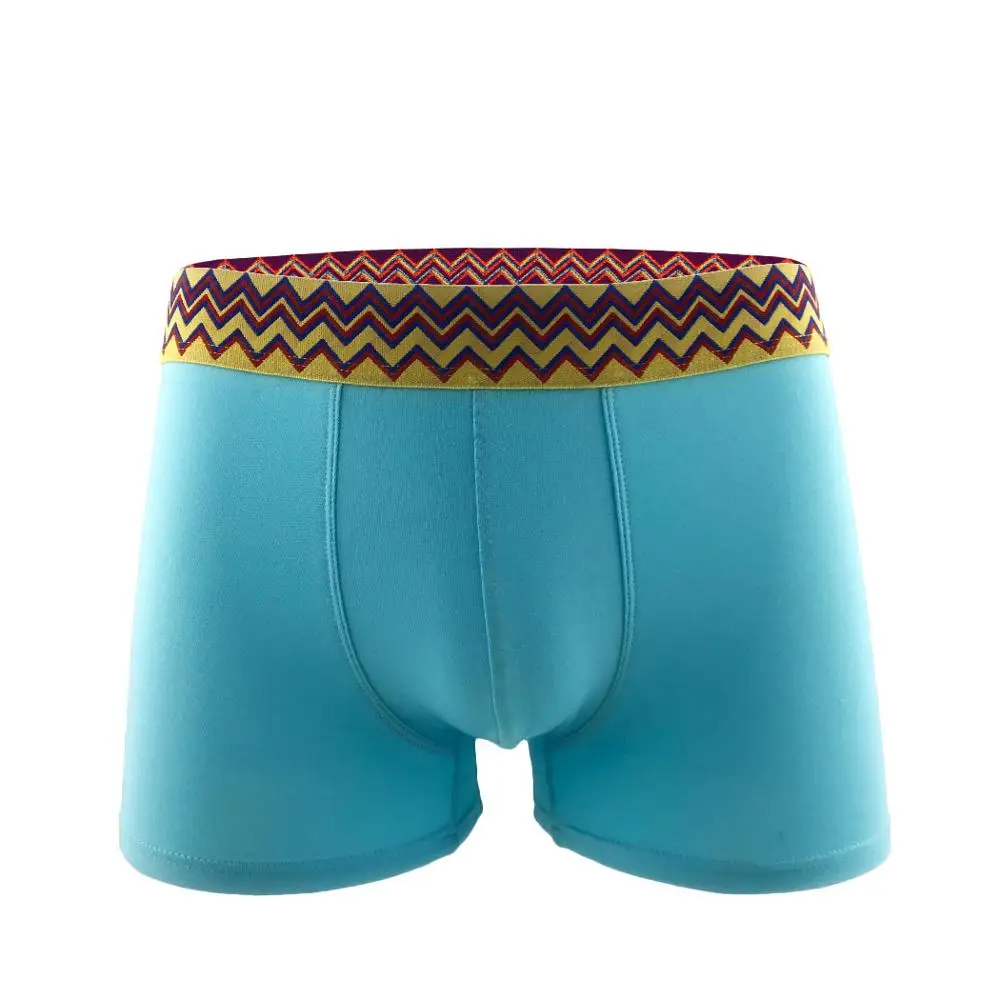 Light blue Уникальный дизайн, дышащие хлопковые боксеры, мужское мягкое нижнее белье, сексуальные трусы, cueca masculina homme marca Boxer calzoncillos - Цвет: Light blue