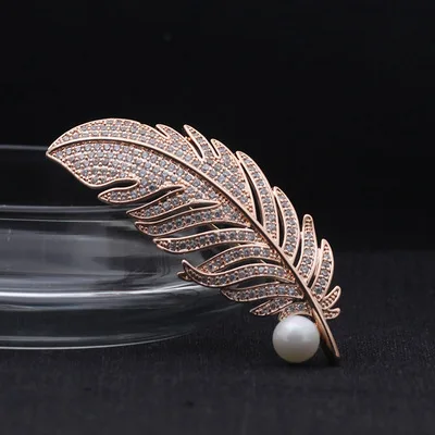 1 шт. Ретро bling Diy брошь Винтаж Эмаль роскошный перо значок булавки на лацканы для женщин год - Окраска металла: 7