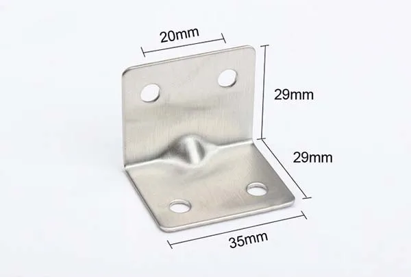 Угловой кронштейн из нержавеющей стали угловой L образный с атласной отделкой