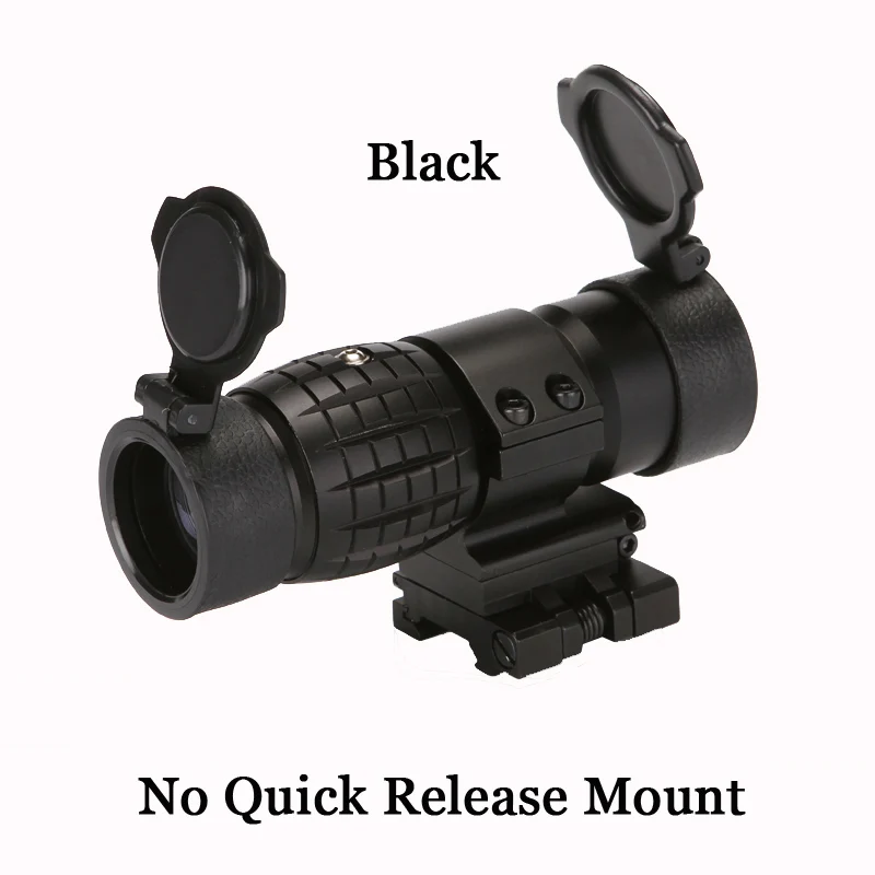 Black NO QD Mount Askco оптический прицел 3X Лупа Компактный охотничий прицел Прицелы с откидной крышкой подходит для 20 мм винтовка пистолет рейку крепление - Цвет: Black NO QD Mount