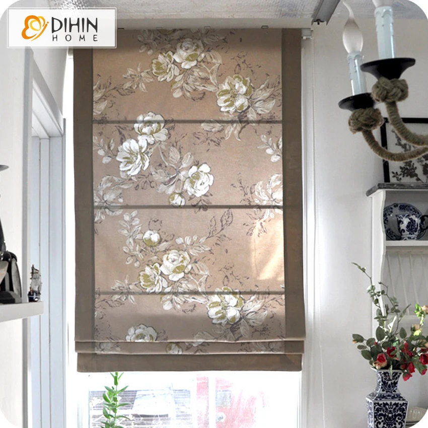 DIHIN HOME Excluded Home Vertical New Arrival Professional Roman Blinds Customized Roman Shades Shutter Curtains