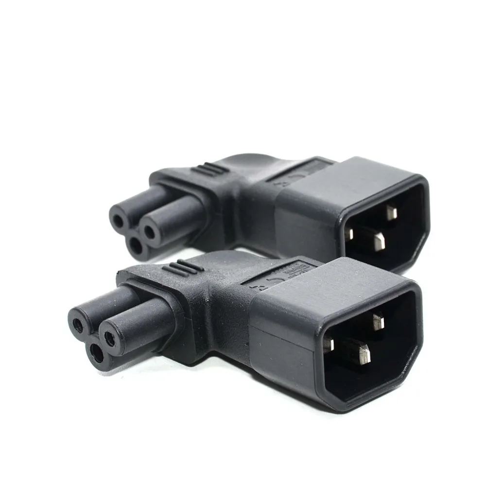 Удлинитель адаптера питания со штекером IEC 320 C14 на C5 90 градусов под прямым углом |