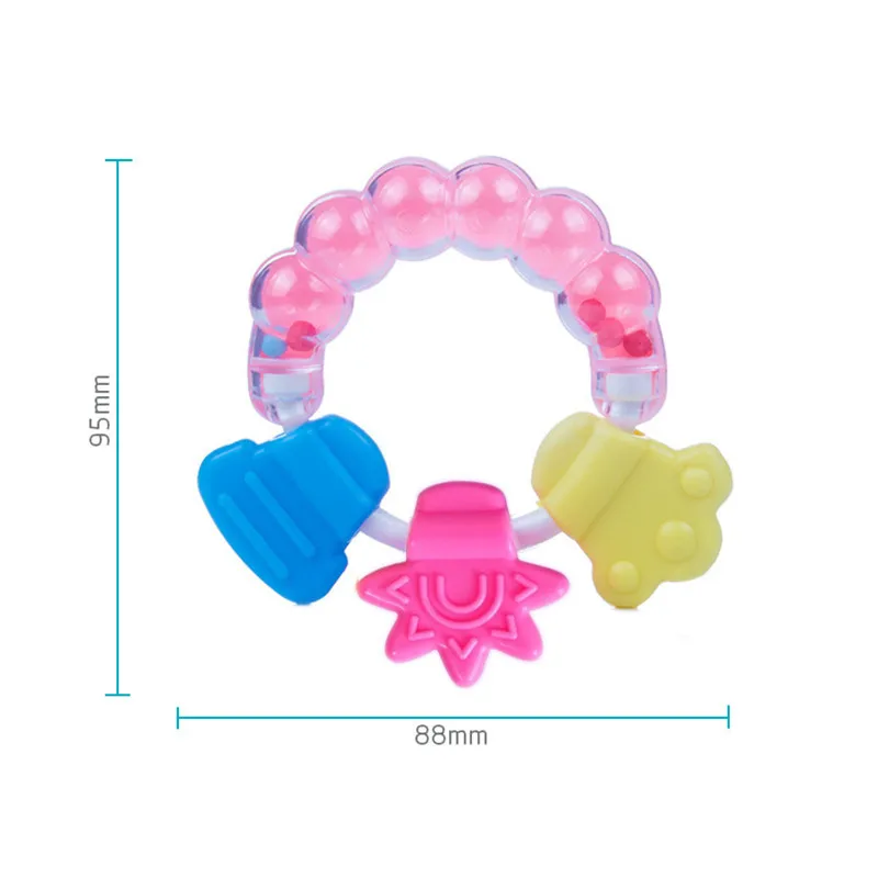 Safe Toy Baby Teether Teething Chew Toys Silicone Rattle Gum Babies Dental Care Molar Ring | Мать и ребенок