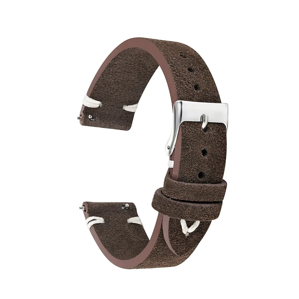 

Watchband Soft Suede Leather Vintage Strap Replacement for Men Women Watch Band Coffee 18mm 20mm 22mm 24mm Watch Strap KZSD10