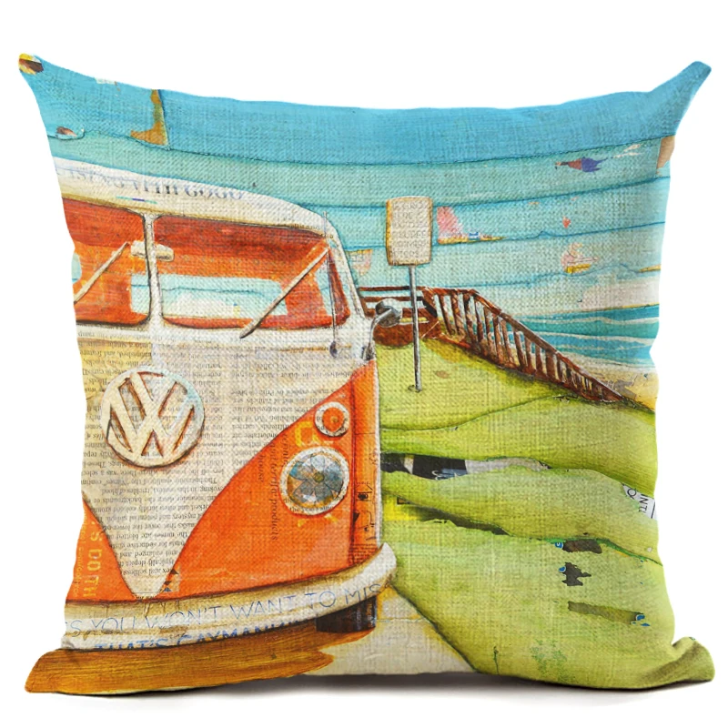 Наволочка для дивана в ретро стиле винтажная квадратная подушка декоративная