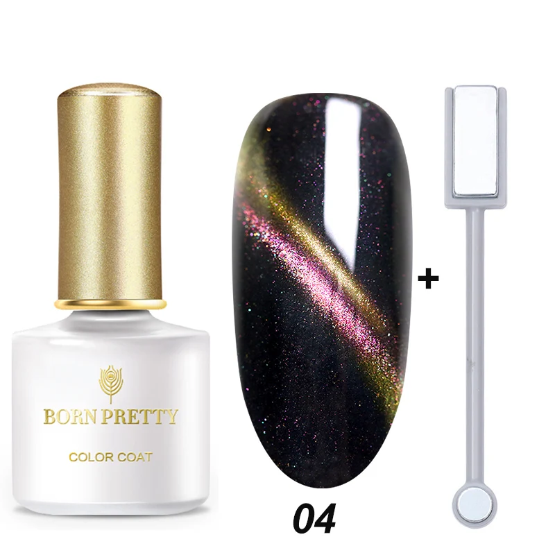 Set 4 BORN PRETTY 6 мл Гель-лак для ногтей кошачий глаз магнитный лак для ногтей замачиваемый УФ-Гель-лак эффект кошачьих глаз базовое верхнее покрытие - Цвет: Set 4