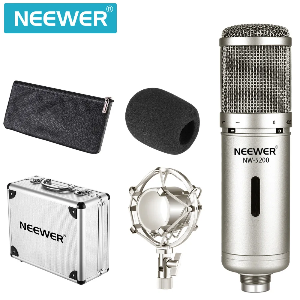 Neewer конденсаторный микрофон в комплекте с большой диафрагмой для вещания и