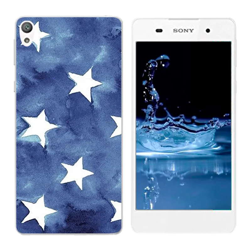Soft TPU Coque for Sony E5 Case Cover Girl Cat Printing Phone Cases Xperia 5.0&quot Funda E 5 F3311 F3313 |