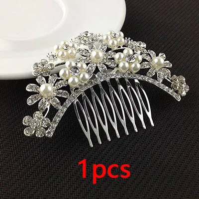 1PCS Style 13 Цветок кристалл заколки для волос популярный свадебный ободок с жемчужинами Стразы шпильки для прически невесты заколки для волос аксессуары для волос для женщин - Цвет: 1PCS Style 13