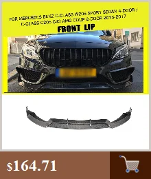 Углеродного волокна задний спойлер козырек окна FRP черный для Mercedes-Benz C Class S205 Wagon Hatchblack 4 двери 15-18 не Для AMG