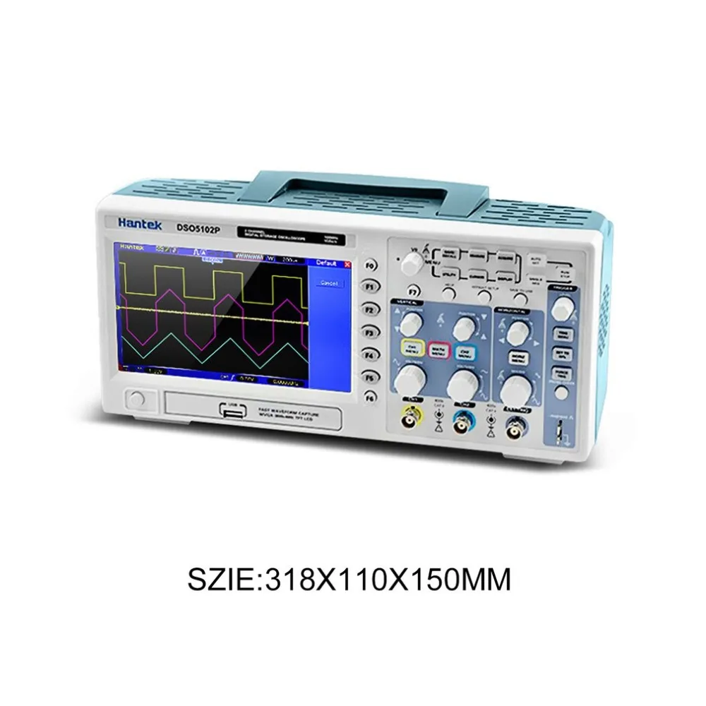 DSO5102P Цифровой осциллограф 100 МГц 1Gsa/S 2-CH 7 &quotTFT дисплей USB WD Портативный Ручной |