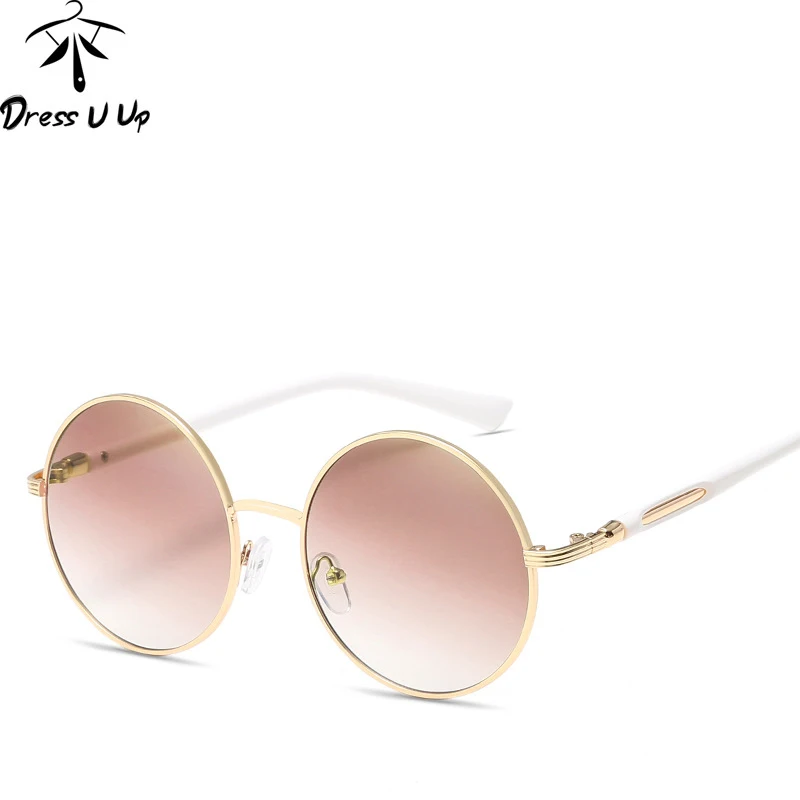 DRESSUUP круглые большие солнцезащитные очки женские брендовые винтажные мужские