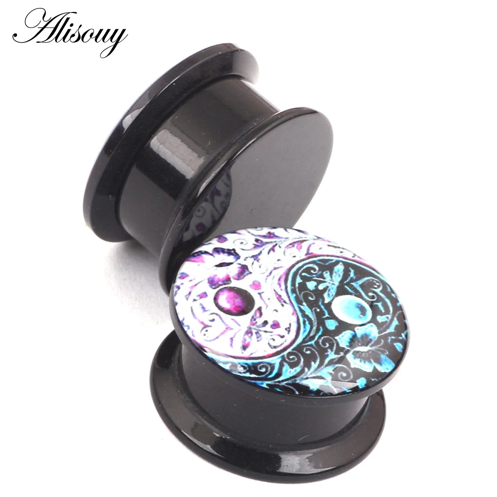 Растягивающаяся туннель Alisouy в виде бабочки и цветка Тай Чи|ear gauges|plug tunnelgauge plug |