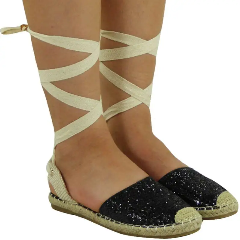 Женские летние соломенные сандалии на плоской подошве женская повседневная