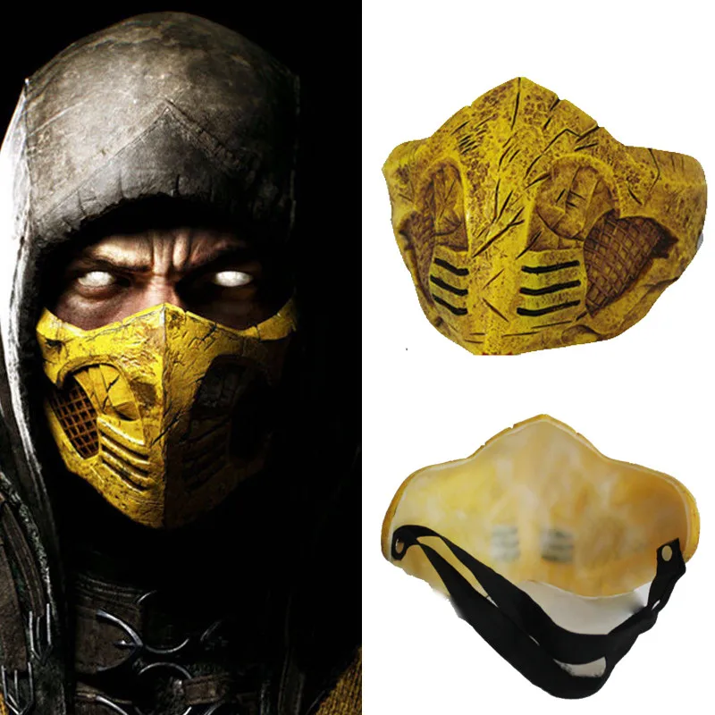 Маска Mortal Kombat X, косплей, Скорпион, Вечерние Маски на Хэллоуин