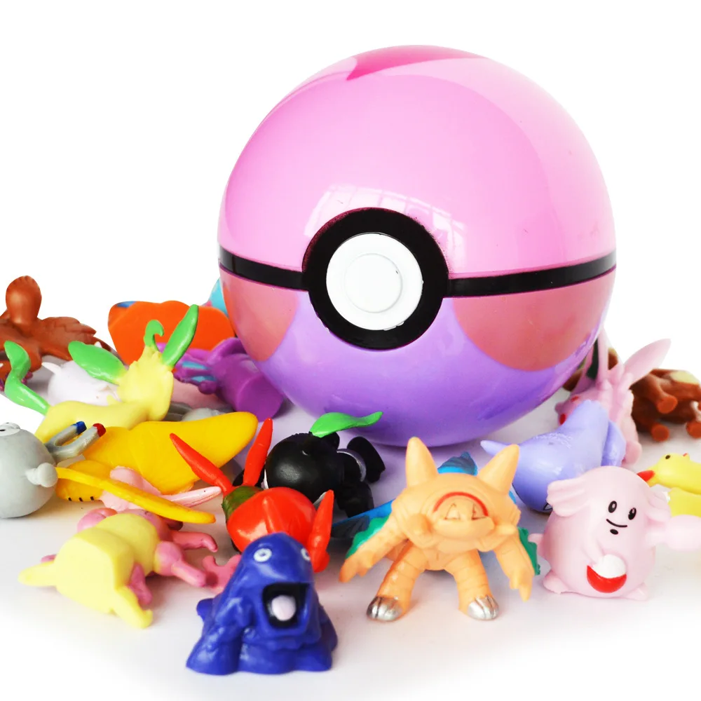 1 шт. Pokeball игрушки маленького ребенка 7 см Фигурки детка великий мастер мяч
