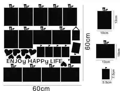 Wall Paper 20Pcs DIY Family Picture Photo Frame Sticker Removable Mural Home Decor Decal | Дом и сад