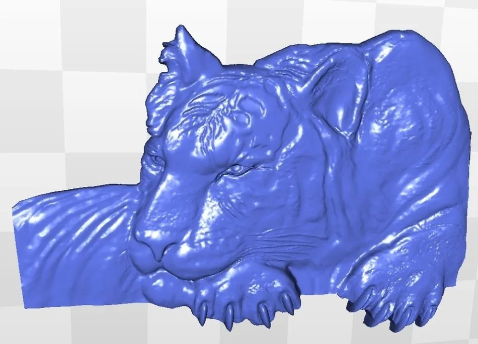 3d модель рельеф для ЧПУ в формате STL tiger_5|3d model relief|3d relief modelfor cnc |