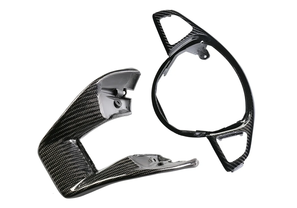 Купить В наличии для Mercedes-Benz W205 C63 W176 A45 W213 E63 W117 C117 CLA45 CLS63 GLA45-AMG 2015-на углеродное волокно Руль Накладка