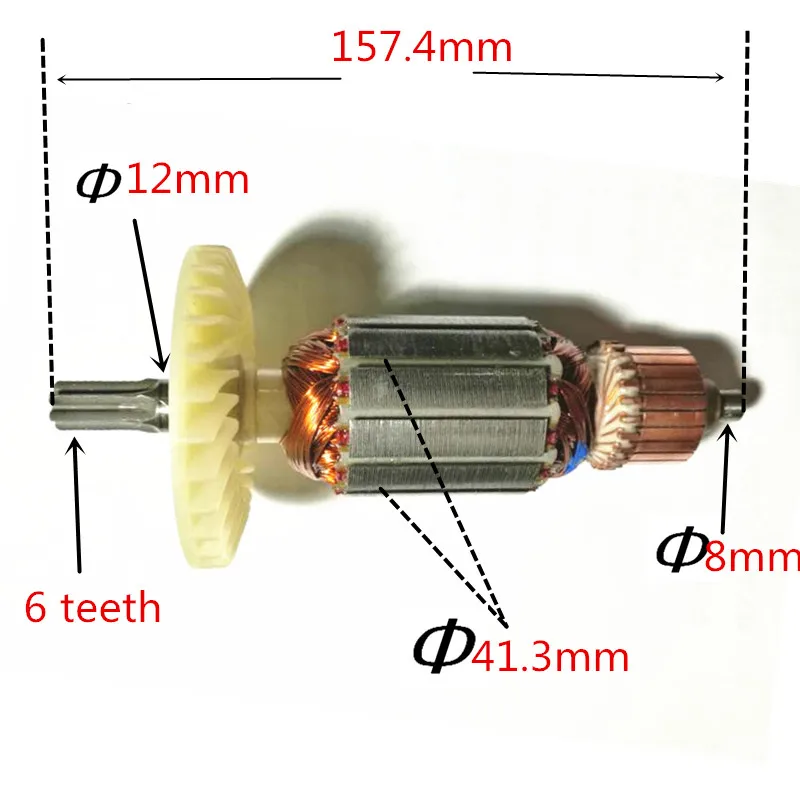 Приводной вал переменного тока 220 В электрический молоток якорный ротор для HITACHI