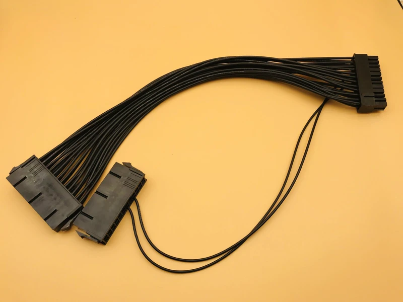 ATX 24 Pin майнинг 30 см двойной блок питания удлинительный кабель для фотокабеля