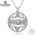 Eudora Real 925 стерлингового серебра Звезда Давида, кулон ожерелье Вселенной ожерелья с кубического циркония для женщин, хорошее ювелирное изделие, CYD320