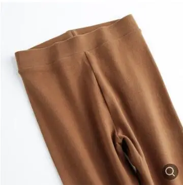 Thick Brown Shikoroleva женские теплые толстые и тонкие хлопковые с высокой талией широкий пояс карамельного цвета коричневый кофе зеленый плюс размер 4XL 3XL L джеггинсы - Цвет: Thick Brown