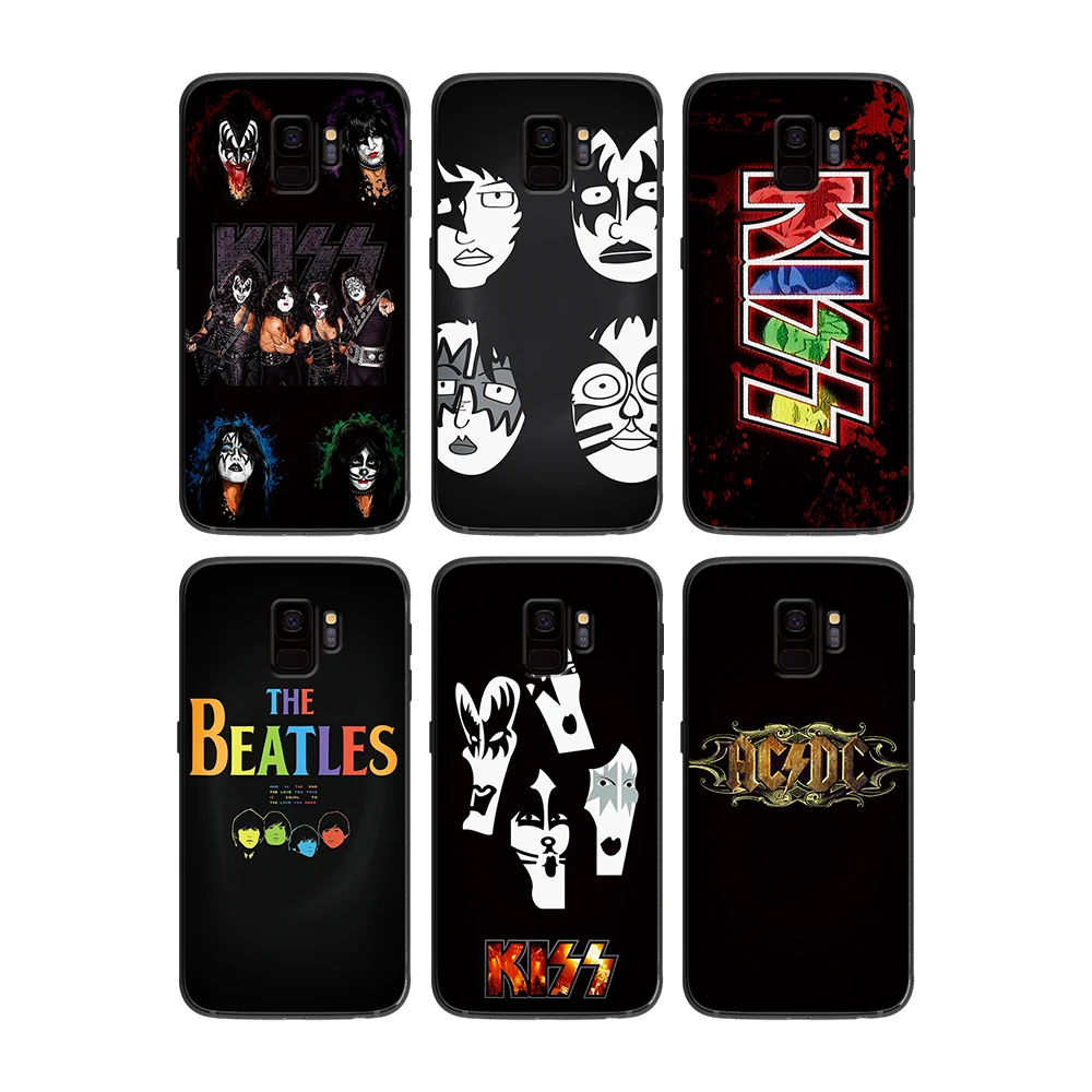Мягкий чехол для телефона American Rock Kiss Orchestra Samsung Galaxy S6 S7 S8 S9 S10e Plus Note 8 9 | Мобильные