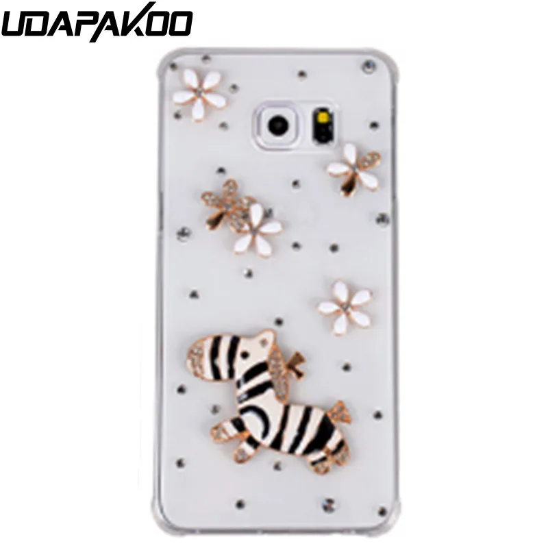 Udapakoo Модный 3D Блестящий чехол со стразами для Galaxy J7 2017/Alpha G850/Note 4/A3 прозрачный с