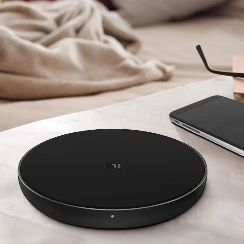 Оригинальное Беспроводное зарядное устройство Xiaomi QI 10 Вт быстрая Беспроводная зарядная док-станция для iPhone X XR XS Max 8 samsung S9 S8 Note 9