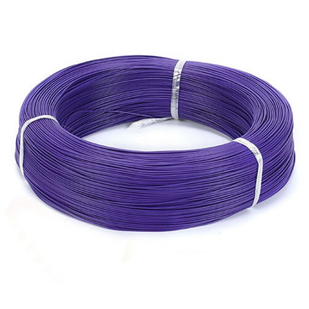 Фиолетовый 5/10 м супер гибкий 26AWG ПВХ изолированный провод электрического кабеля, светодиодный кабель, сделай сам, подключите 10 видов цветов выбирайте на 2 размера - Цвет: Фиолетовый