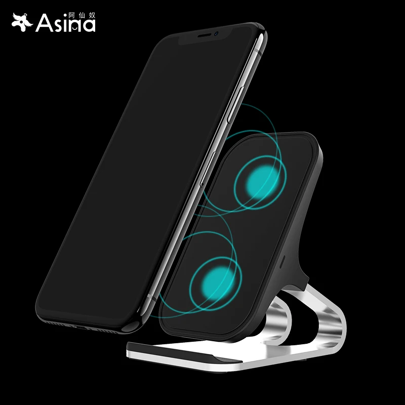 Беспроводное зарядное устройство Qi 10 Вт для iPhone Xs Max Xr X Samsung S10 S9 интеллектуальное