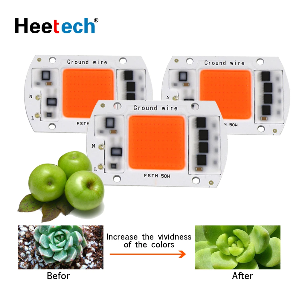 Heetech Фитолампа COB  полный спектр 20/30/50Вт 220-240В