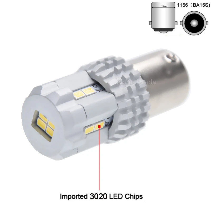 2 шт. P21W светодиодный 1156 BA15S светодиодный светильник автомобиля s 12smd сигнал поворота Задний тормоз светильник R5W 3020 Светодиодный s 9 V-16 V автомобильная лампа