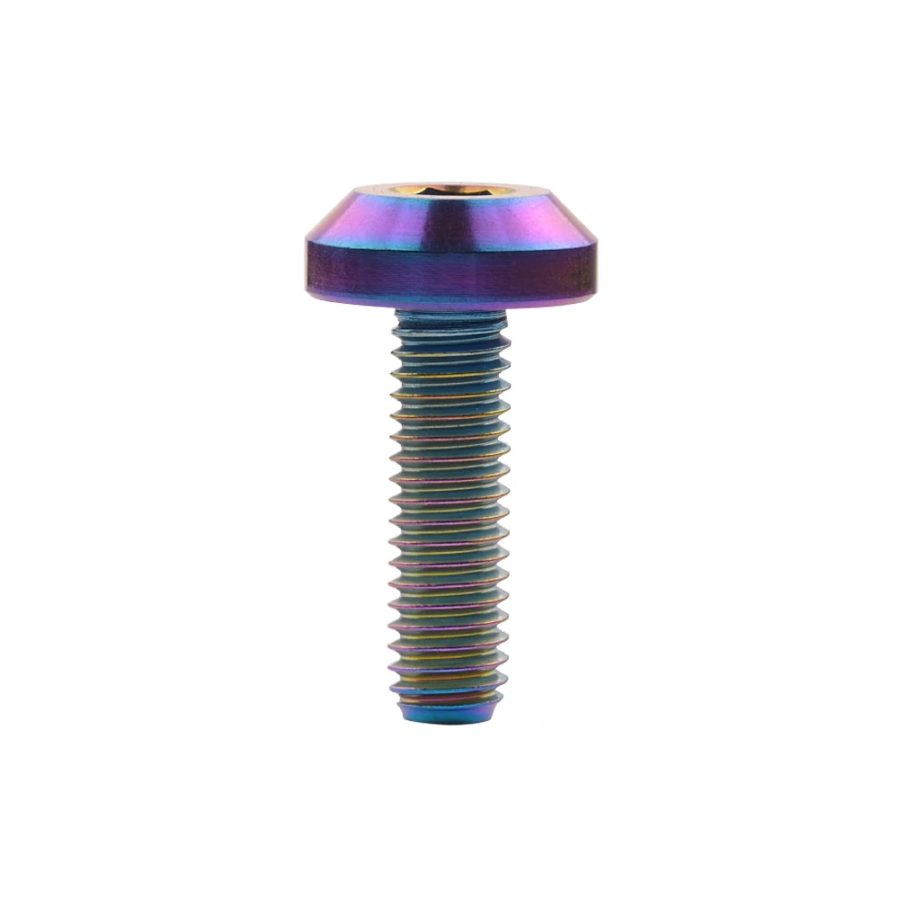 Ranibow Титановый "Wanyifa" Ti M8 x 15 15 20 25 30 35 40 мм шестигранный ключ с конической головкой Болт Винт для велосипеда мотоцикла тормоза - Цвет: Ranibow