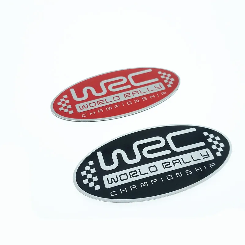 3D WRC World Rally Championship эмблема из алюминиевого сплава наклейка Черный Красный