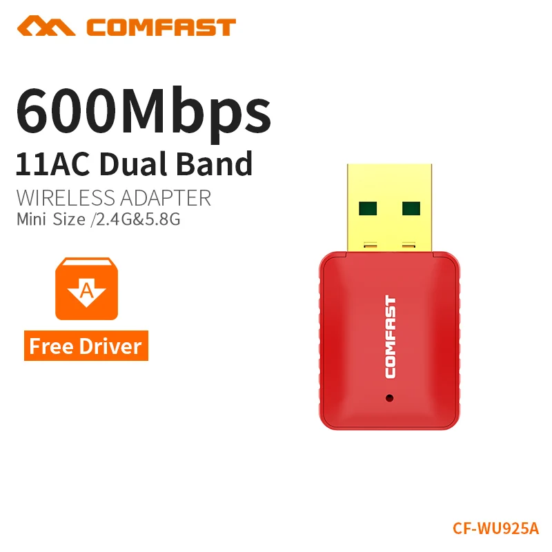 Новое поступление COMFAST Wifi адаптер 433 Мбит/с 5 8G + 150 2 4G USB вилка антенны и игровой ПК