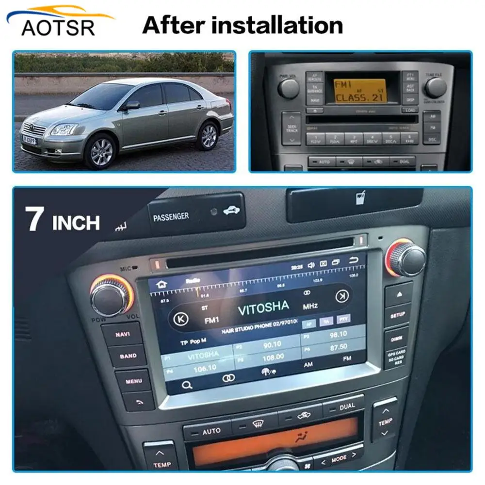 Головное устройство для Toyota Avensis Android 9 0 DVD стерео мультимедиа 2002 2008 автомобильный