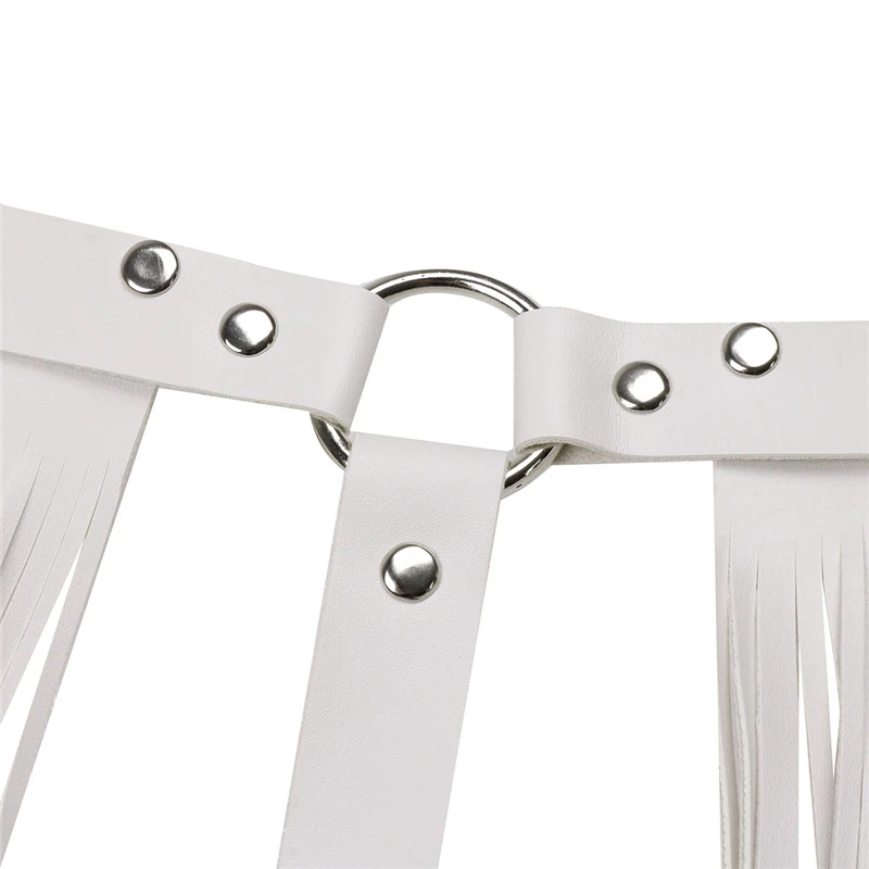 Женский длинный ремень из искусственной кожи Goth пояс с кисточками для вечеринки