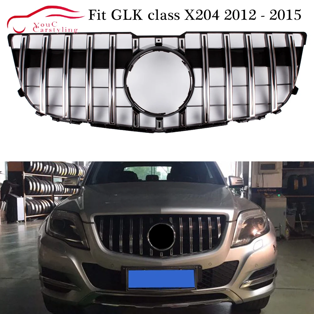X204 GT гриль для Mercedes GLK class 5 дверный внедорожник 2012 2015 GLK200 GLK250 GLK300 GLK350 R GTR стиль