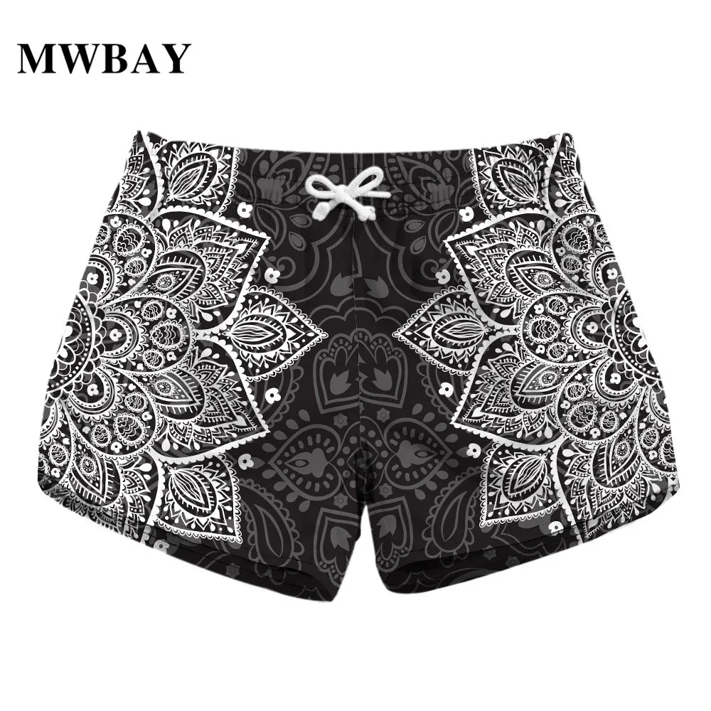 MWBAY женские Lucky узор шорты Лето модный принт Костюмы одежда быстросохнущая