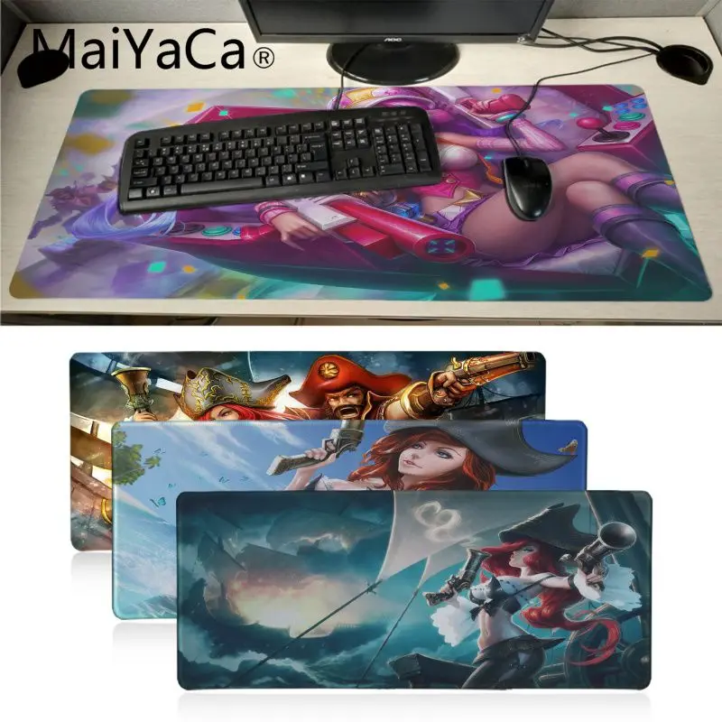 Подарочный коврик MaiYaCa для мальчиков уникальный Настольный мыши lol Miss Fortune