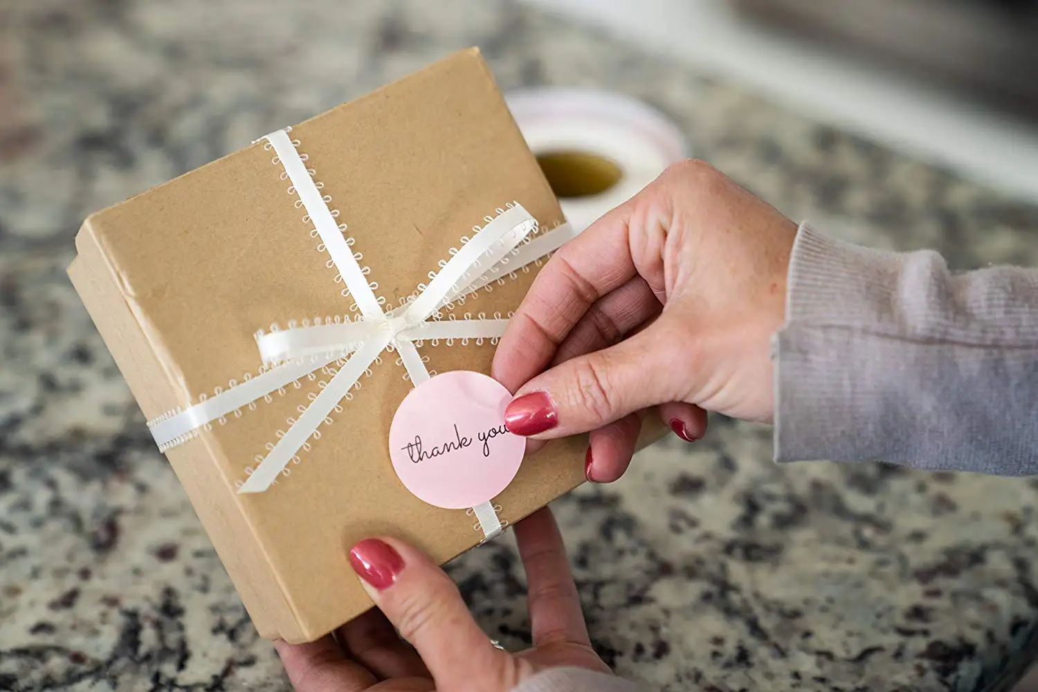 500 шт благодарим вас наклейки 1 дюймовые Розовые для компании подарки и день